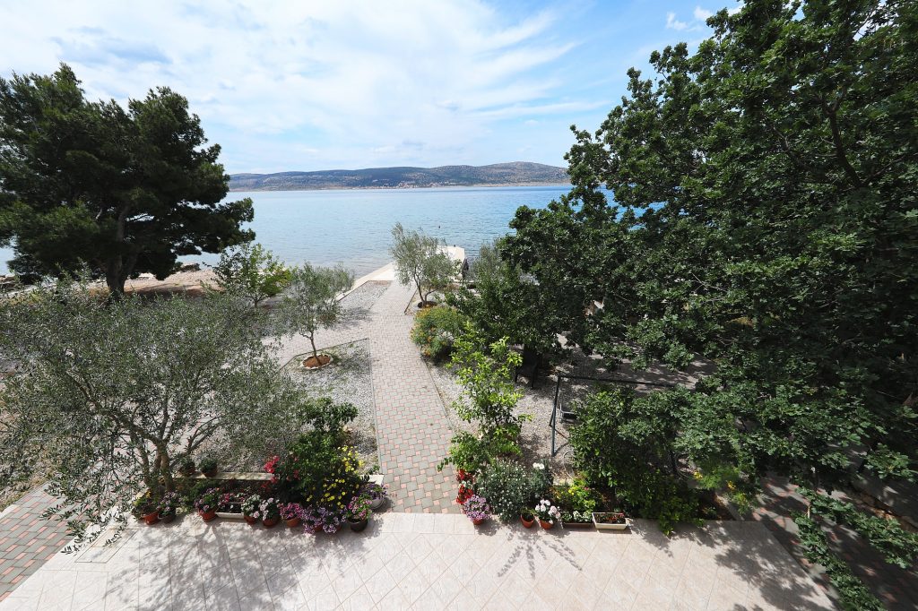 View from One Bedroom Apartment to private pier and beach