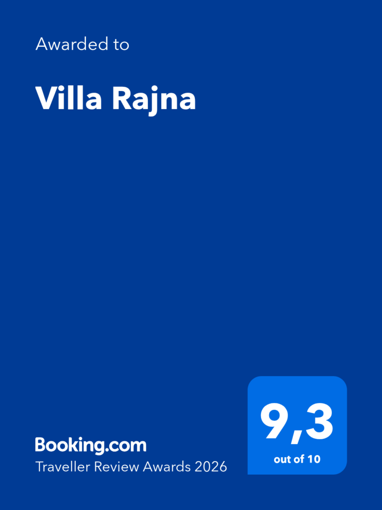 Villa Rajna Booking.com reward Villa Rajna awarded at 9,3 score out of 10 by Booking.com engine